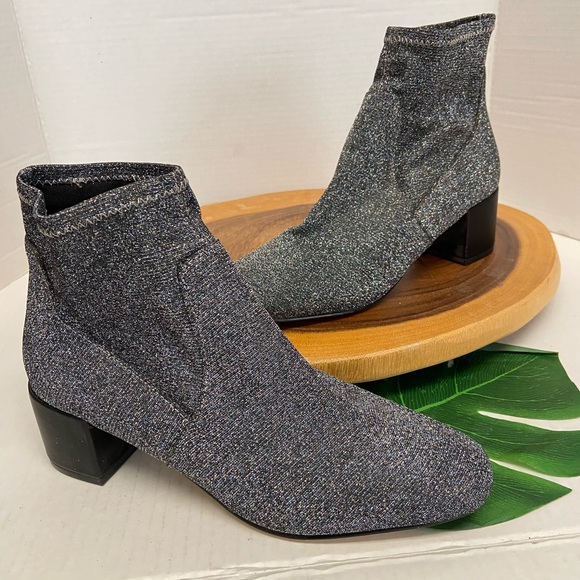 Urban Outfitters Metallic Sock Booties Boots